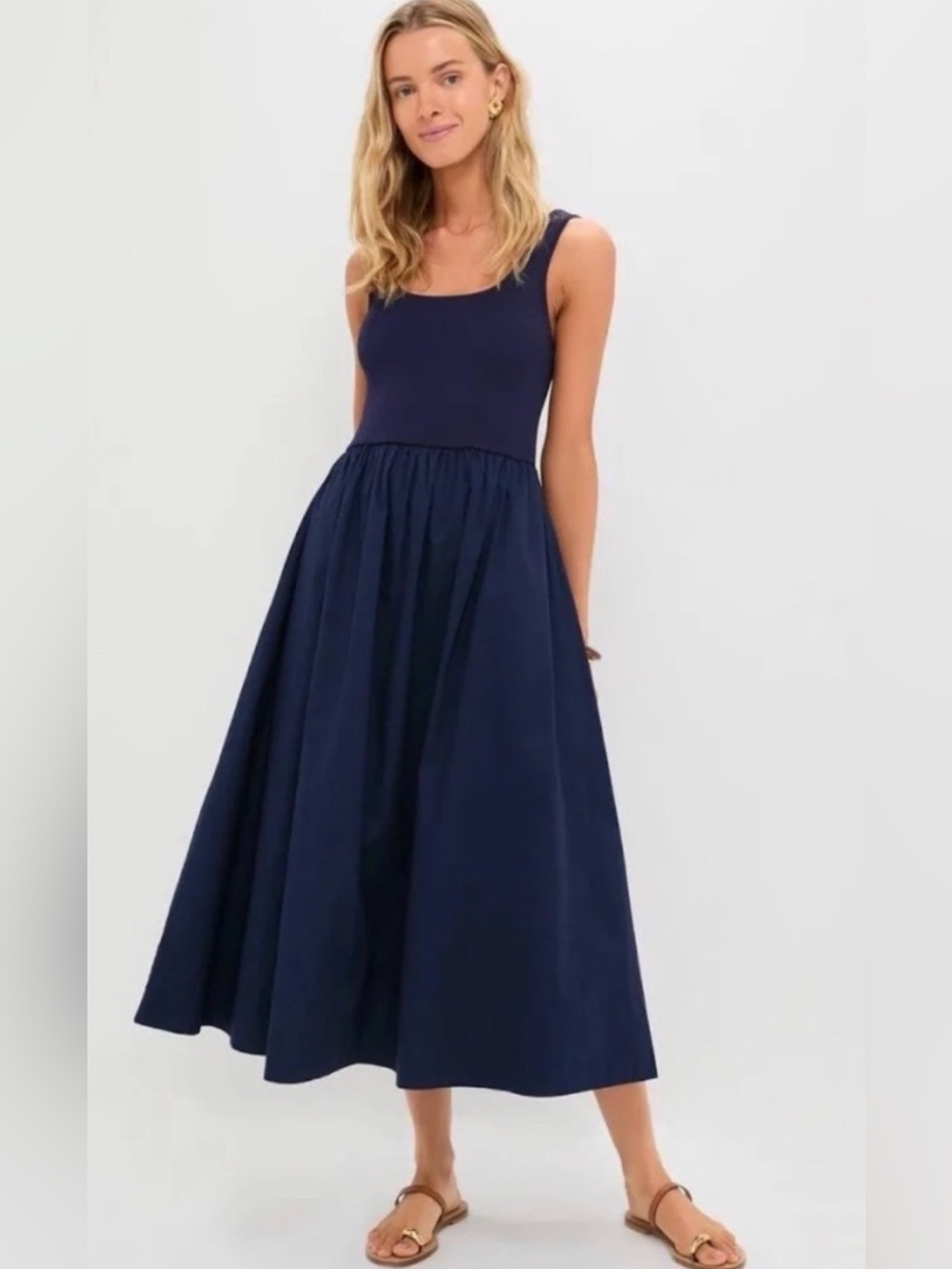 Tuckernuck Navy Mixed Media Juliette Dress